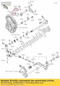 kawasaki 921451490 resorte kx125-m1 - Lado inferior