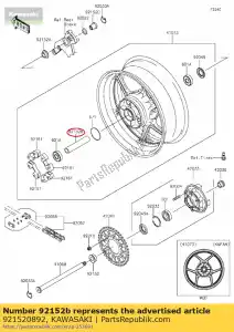 kawasaki 921520892 ko?nierz, rr piasta, 20,2x28x14 zx100 - Dół