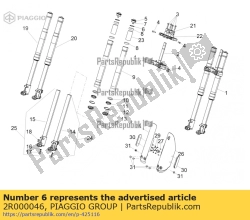 Aprilia 2R000046, Ring, OEM: Aprilia 2R000046