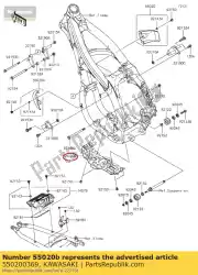 Aqui você pode pedir o guarda, derrapagem kx450d7f em Kawasaki , com o número da peça 550200369:
