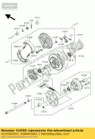 410350007, Kawasaki, freno de panel, rr kawasaki eliminator 125 , Nuevo