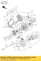 Ici, vous pouvez commander le panneau-frein-ass., rr auprès de Kawasaki , avec le numéro de pièce 410350007: