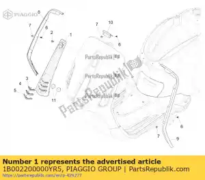 Piaggio Group 1B002200000YR5 steuerrohrabdeckung - Bottom side