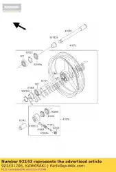 Qui puoi ordinare collare, asse anteriore, dado, l = zx1000-b da Kawasaki , con numero parte 921431206: