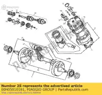 00H05010181, Piaggio Group, Asse contrappeso 50cc.6v derbi gilera gpr senda 50 1997 1998 1999 2002 2003 2004 2005, Nieuw