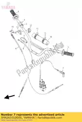 kabel, starter 1 van Yamaha, met onderdeel nummer 5HN263310000, bestel je hier online: