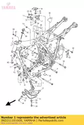 Ici, vous pouvez commander le cadre comp. Auprès de Yamaha , avec le numéro de pièce 2RD211101000: