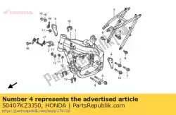 Here you can order the bracket, head hanger from Honda, with part number 50407KZ3J50: