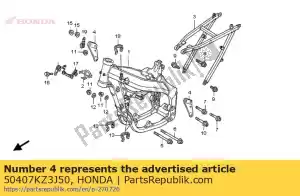 Honda 50407KZ3J50 soporte, colgador de cabeza - Lado inferior