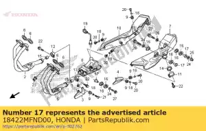 honda 18422MFND00 colar, montagem do silencioso - Lado inferior