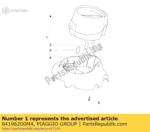 Piaggio Group 64196200M4 panel de instrumentos miles con tapa - Lado inferior