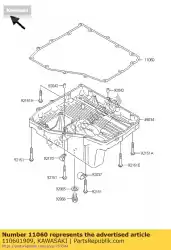 Ici, vous pouvez commander le joint, carter d'huile zx1200-a1 auprès de Kawasaki , avec le numéro de pièce 110601909: