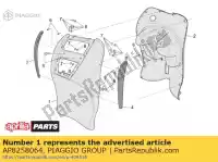 AP8258064, Piaggio Group, Bouclier avant. rouge aprilia  scarabeo 50 100 2001 2002 2003 2004, Nouveau