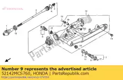 Ici, vous pouvez commander le couvercle, pivot auprès de Honda , avec le numéro de pièce 52142MCS760: