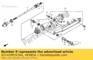 Honda 52142MCS760 couvercle, pivot - La partie au fond