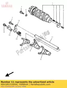 Yamaha 4SV185310000 stang, schakelvorkgeleider 1 - Onderkant