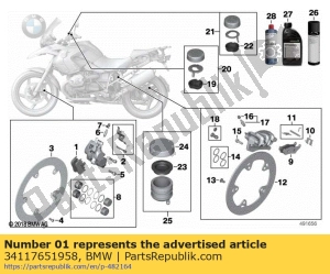 bmw 34117651958 brake pads - Bottom side