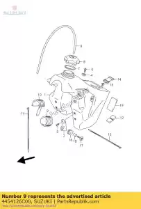 suzuki 4454126C00 cojín, tanque - Lado inferior