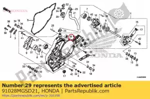 Honda 91028MGSD21 lager, naald, 14x20x12 - Onderkant