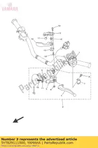 yamaha 5YT829111000 holder, lever 1 - Bottom side