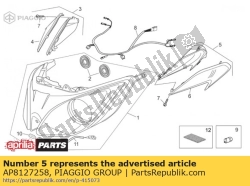 Aprilia AP8127258, Kierunkowskaz przedni lewy, OEM: Aprilia AP8127258