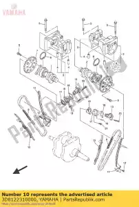 yamaha 3D8122310000 guia, rolha 1 - Lado inferior