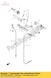 yamaha 5D7F62400000 grip assy - Onderkant