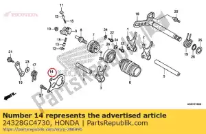 honda 24328GC4730 plaque, guide - La partie au fond