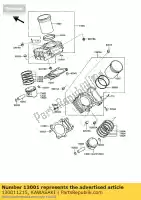 130011215, Kawasaki, moteur à pistons, std vn750-a2 kawasaki vn 750 1986 1987 1988 1989 1993 1994, Nouveau