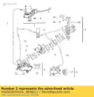 45400J820020, Benelli, montagem do cilindro mestre dianteiro benelli euro 4 euro 5 125 2017 2018 2019 2021 2022 2023, Novo