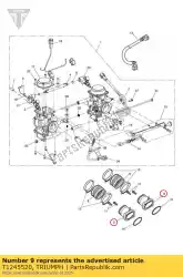 adapter gasklephuis lang van Triumph, met onderdeel nummer T1245520, bestel je hier online: