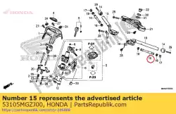 Here you can order the weight b, steering handle from Honda, with part number 53105MGZJ00: