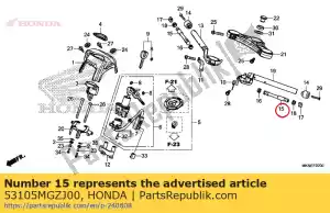 Honda 53105MGZJ00 weight b, steering handle - Bottom side