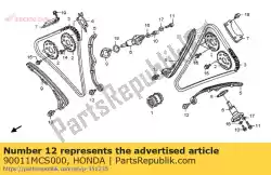 Aquí puede pedir perno, pivote tensor de Honda , con el número de pieza 90011MCS000: