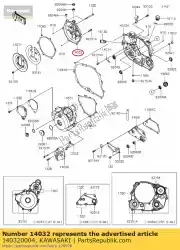 Qui puoi ordinare cover-clutch klx250s9f da Kawasaki , con numero parte 140320004: