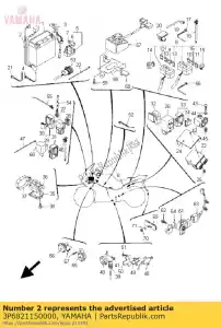 yamaha 3P6821150000 draad, plus kabel - Onderkant