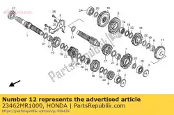 Here you can order the collar, spline, 25x28x10. From Honda, with part number 23462MR1000: