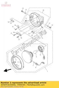 Yamaha 3D9H43030000 phare unité assy - La partie au fond