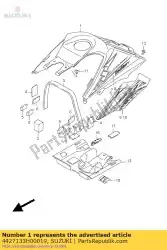 Qui puoi ordinare coperchio, serbatoio carburante da Suzuki , con numero parte 4427133H00019: