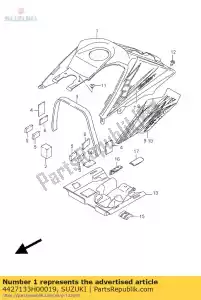 Suzuki 4427133H00019 coperchio, serbatoio carburante - Il fondo