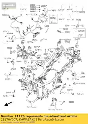 Aqui você pode pedir o sensor, velocidade, fr sc300aef em Kawasaki , com o número da peça 21176Y007: