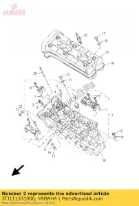 yamaha 3TJ111331000 guide, intake valve - Bottom side