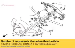 Honda 53205KTZD00ZB couvrir, fr. poignée * nha12m - La partie au fond