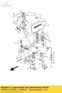 Yamaha 4WMY24103007 zbiornik paliwa komp. - Dół