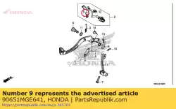 Aqui você pode pedir o clipe, troque a tampa em Honda , com o número da peça 90651MGE641: