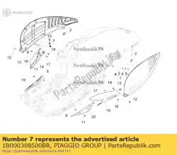 Here you can order the right lateral bonnet from Piaggio Group, with part number 1B000308500BR: