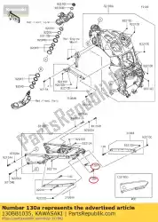 met flens, 10x35 van Kawasaki, met onderdeel nummer 130BB1035, bestel je hier online: