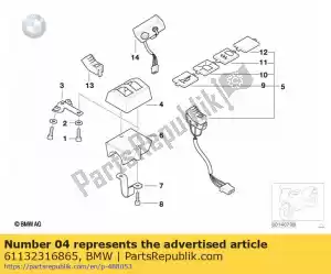 bmw 61132316865 switch housing - Bottom side