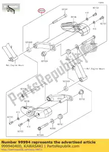 kawasaki 999940400 shroud slider set z1000 zr1000 - Bottom side