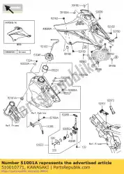 Aquí puede pedir depósito de combustible de Kawasaki , con el número de pieza 510010771: